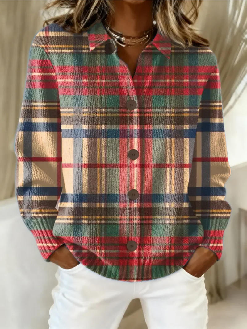 Arden™ | Multicolor Plaid Button Cardigan